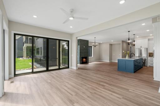 Access to the covered patio and shared green space