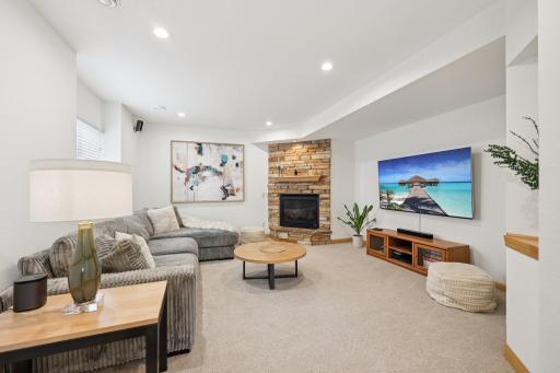 Welcome to the lower level, complete with 2nd family room and 2nd fireplace