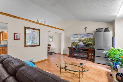 Seller is a gourmet cook and does canning and lots of cooking at home. The 2nd refrigerator in the living room is being removed before closing, the seller is keeping it.