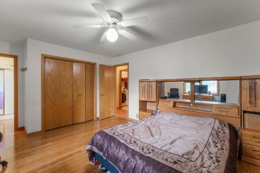 Large primary bedroom with 3/4 private bathroom too. All bedrooms have big, wide closets.