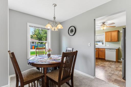 Warm, inviting dining space just off the kitchen, offering an easy flow for everyday meals and effortless entertaining.