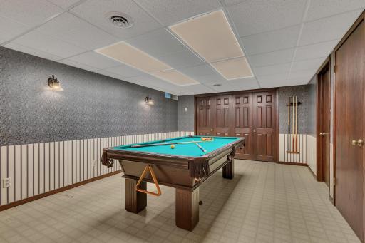 This lower level recreation room offers even more living and entertainment space.