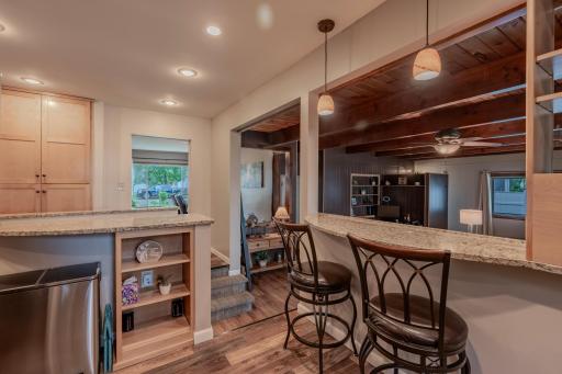 Eat in area in kitchen overlooking family room