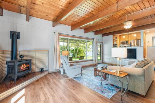 Additional family room showing amazing ceilings