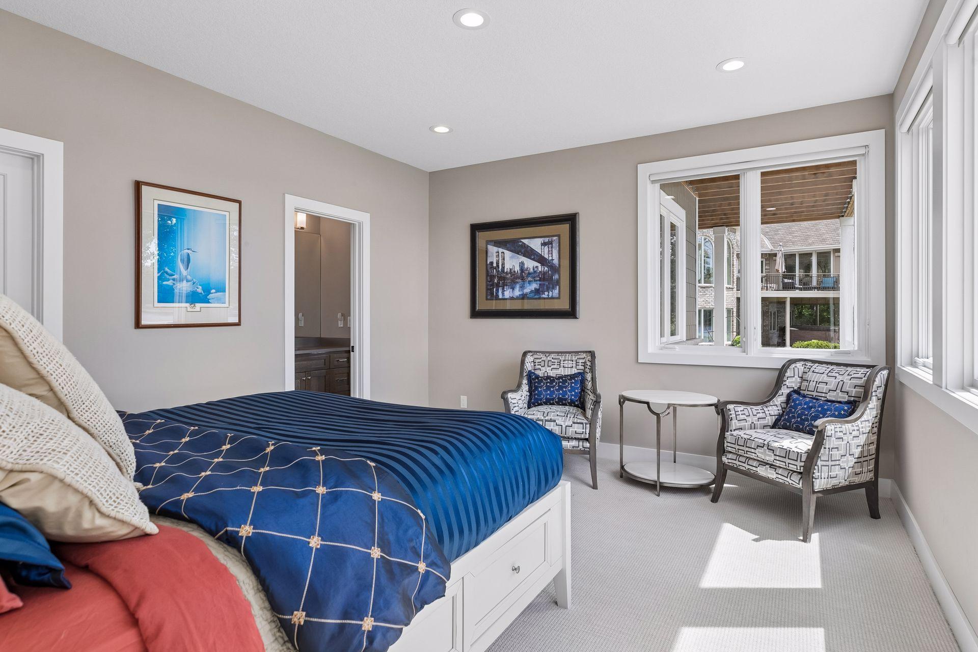 One of three lower level bedrooms