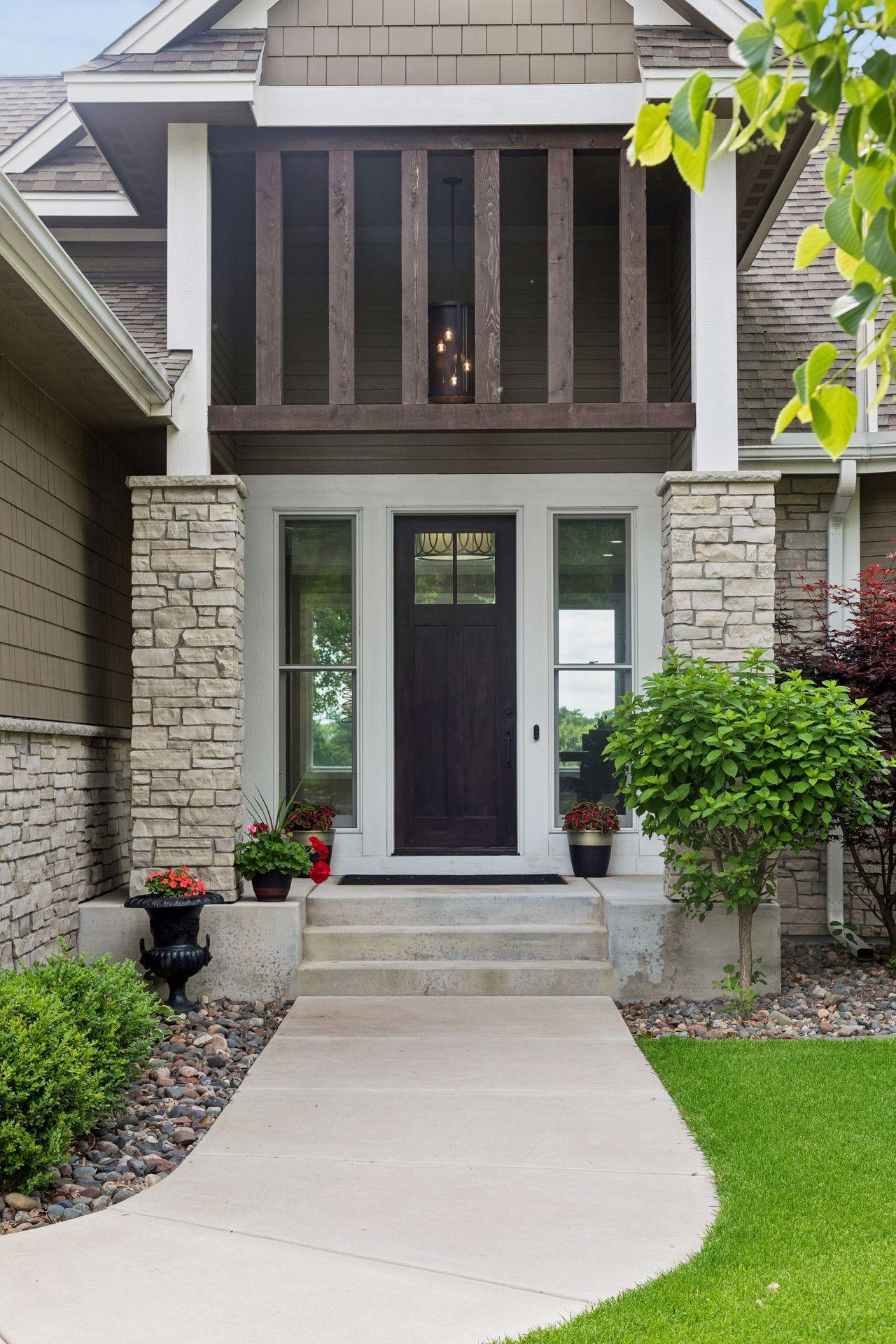 Stately front entrance