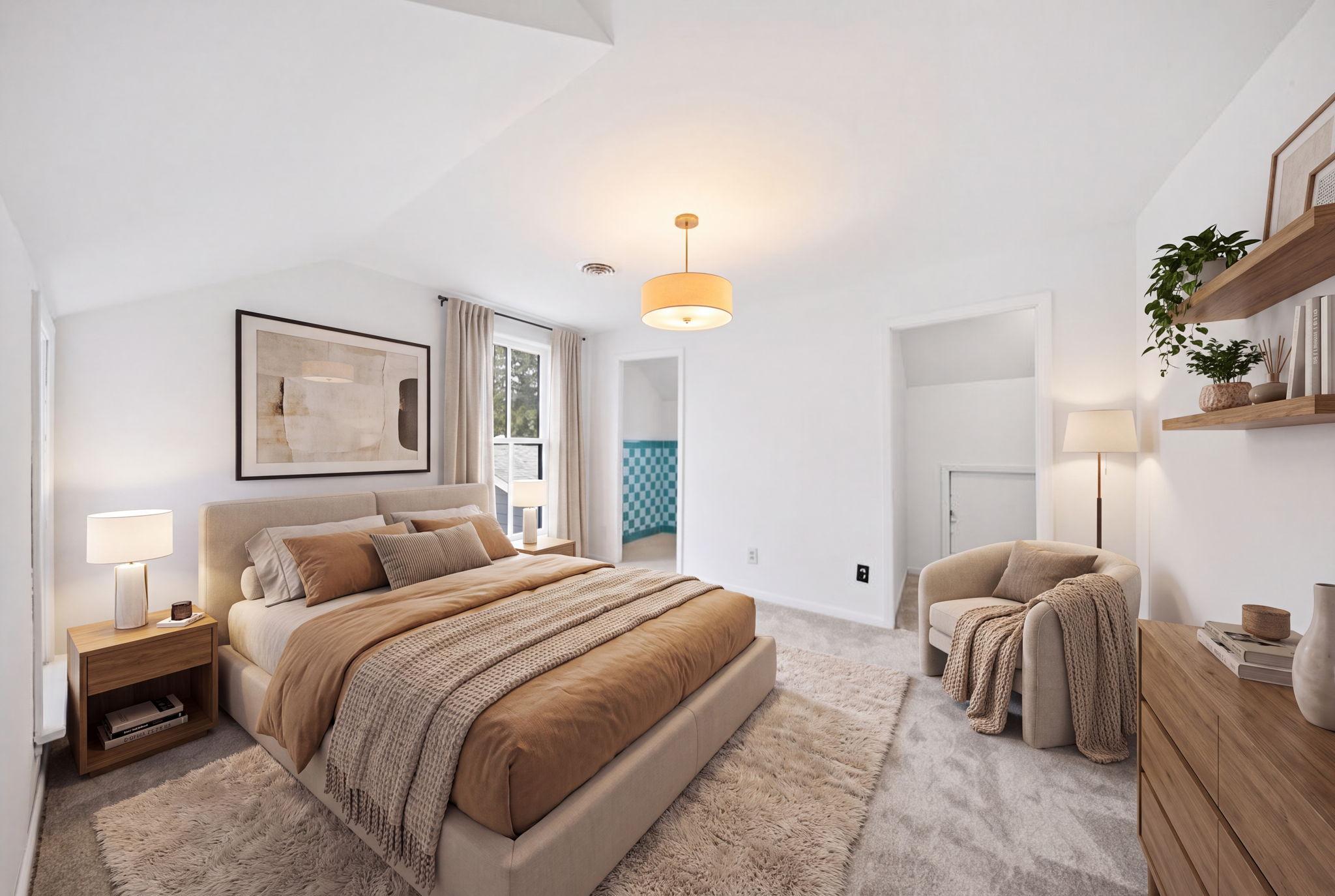 bedroom - virtually staged