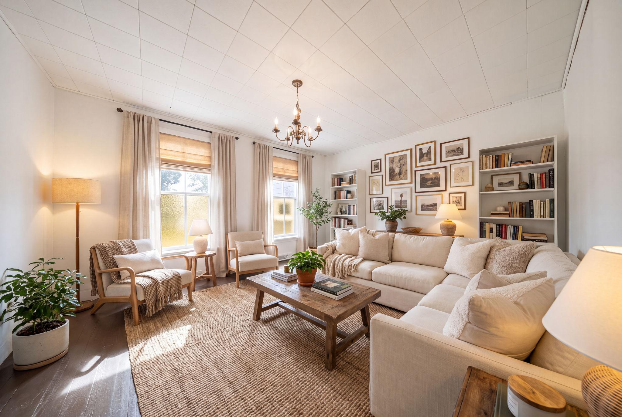 Family Room -virtually staged