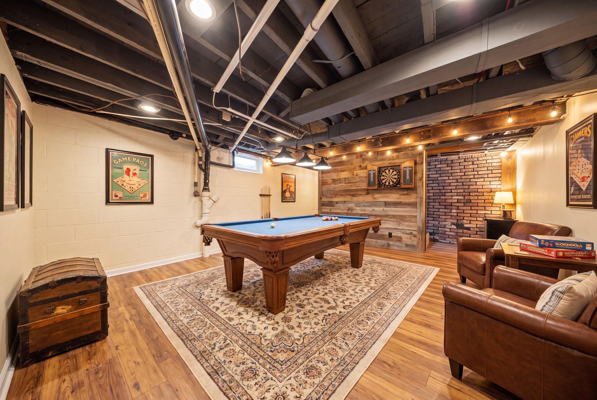 Lower level-virtually staged