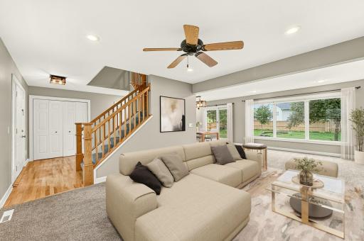 Large main level living room