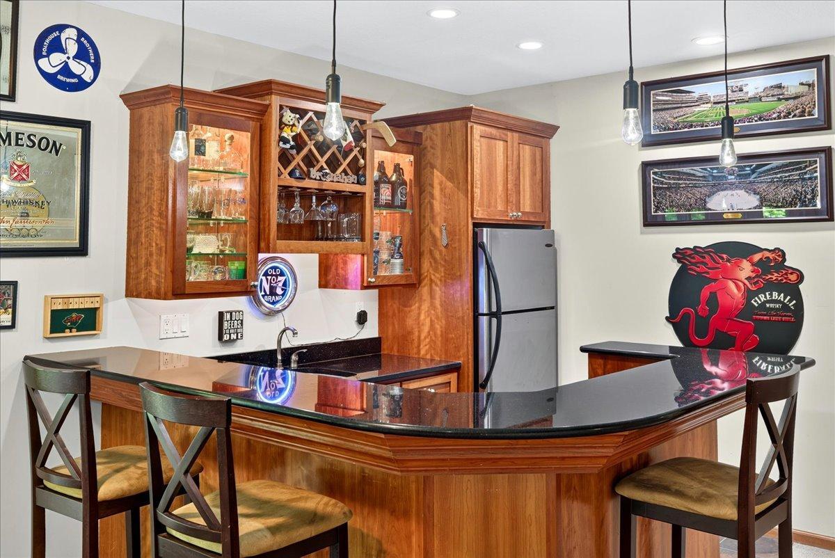 Full-size fridge and microwave
