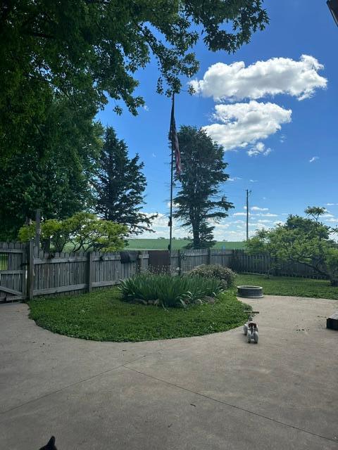 Landscaped yard