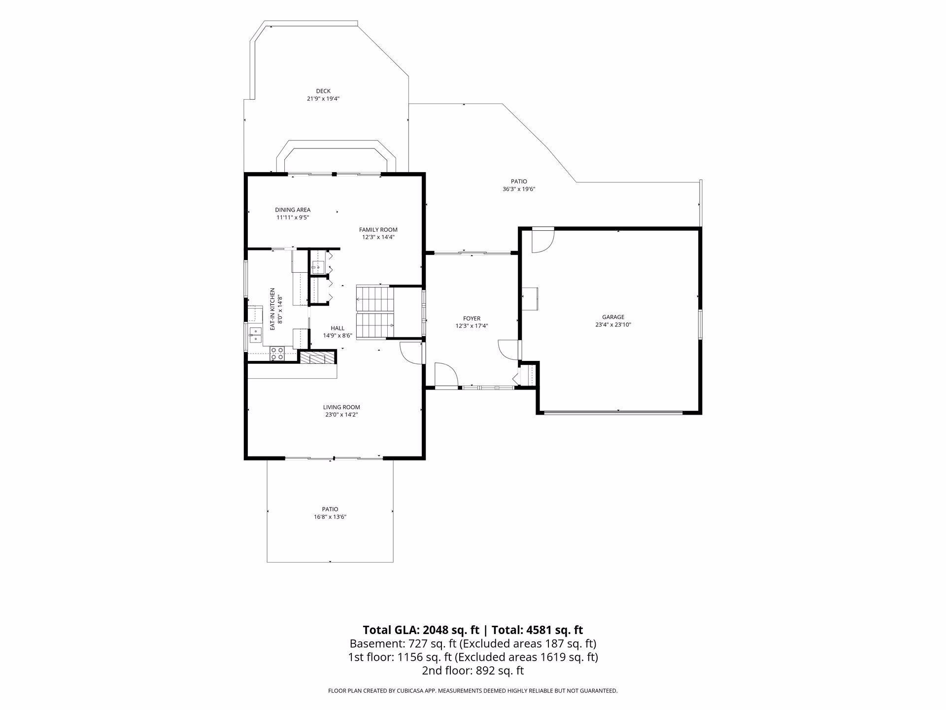 Main level floorplan