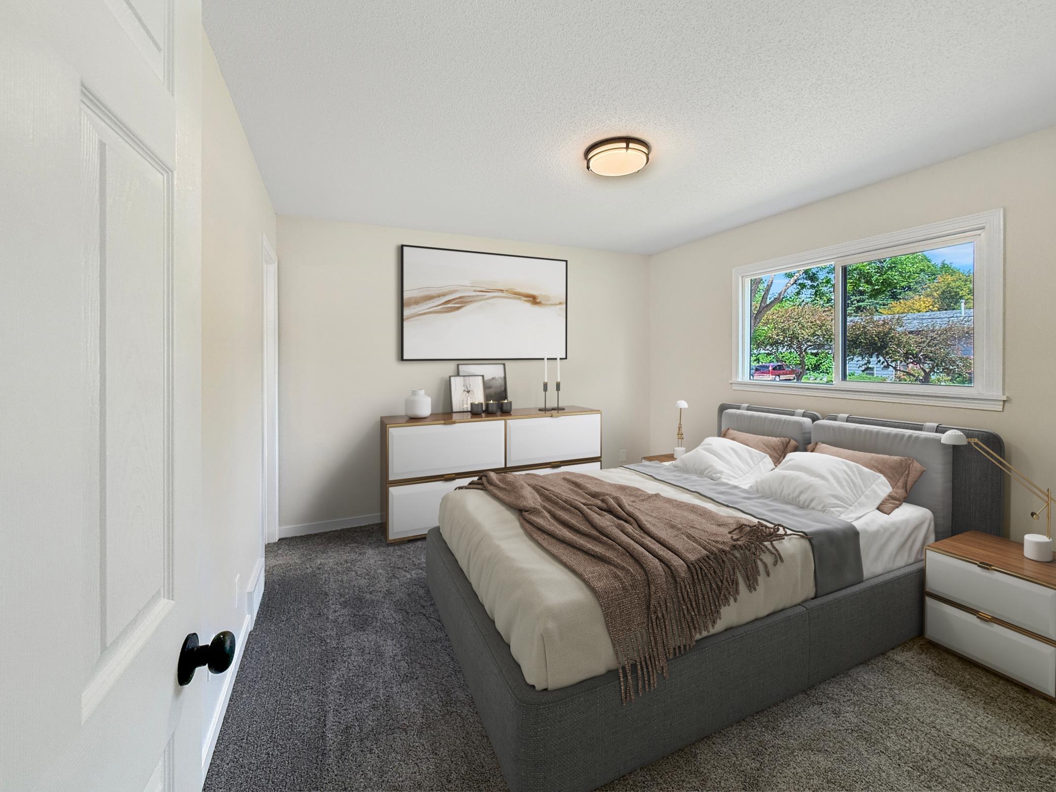 Virtually staged- Primary Bedroom