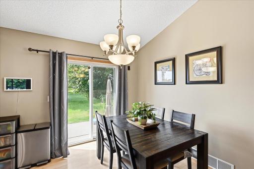 Dining areas with easy access to the patio.