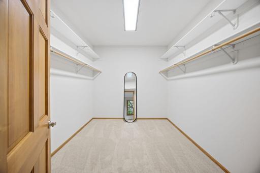 Large walk-in primary closet. Lots of room!