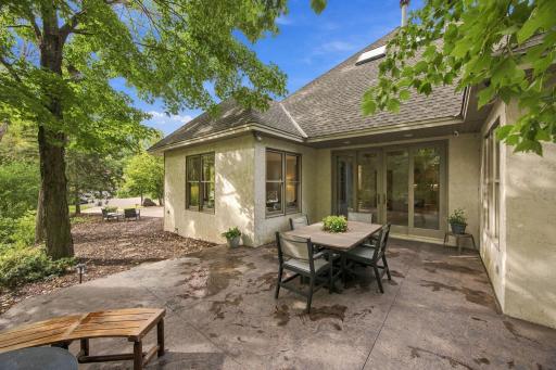 Enjoy the privacy and relax on this patio.