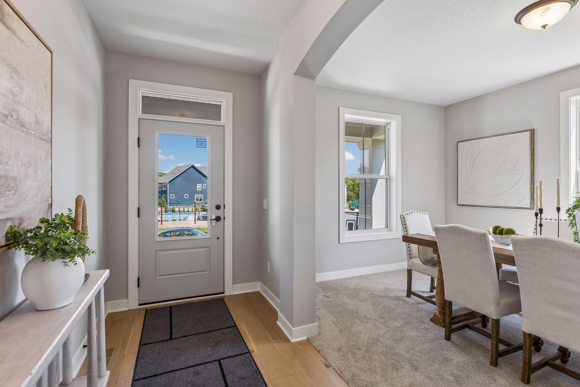 Lovely foyer with coat closet