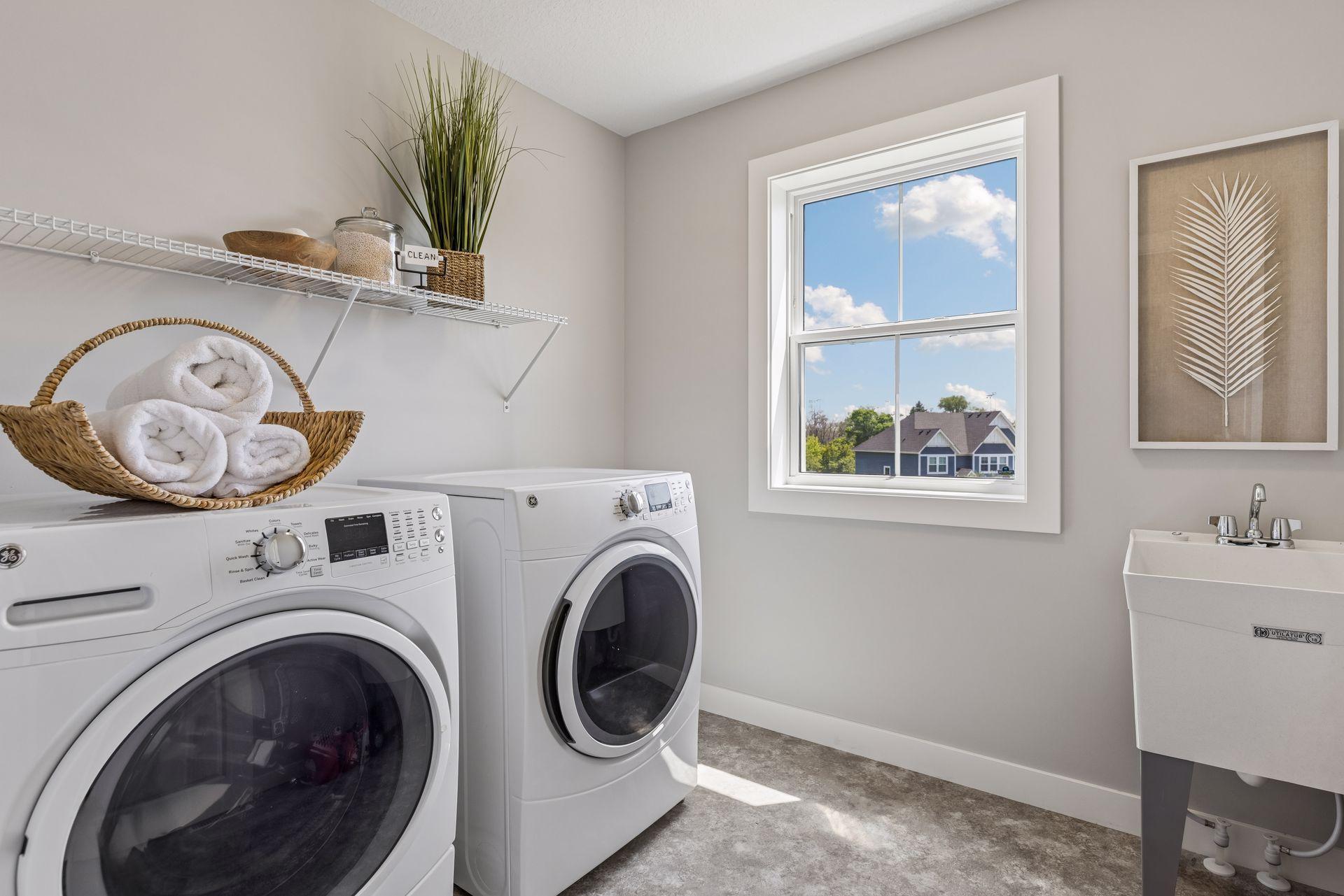 Upper level laundry room