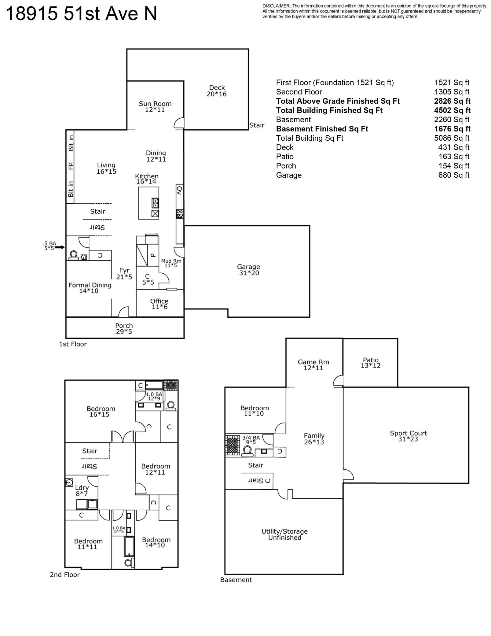 18915 51st Ave N, Plymouth Floor Plan
