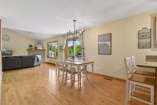 Ideal space that flows from living room to kitchen. Easy access to deck for grilling and outdoor entertaining.