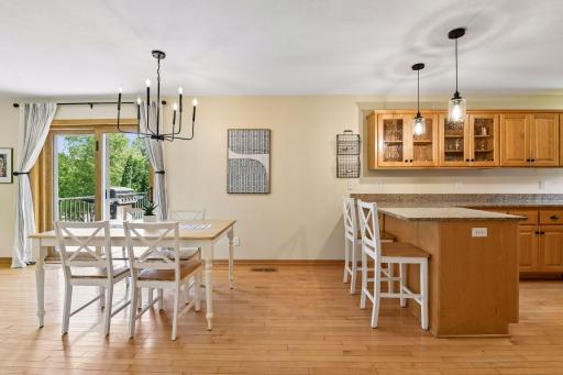 Countertop seating is convenient to have whether working or grabbing a quick bite to eat.