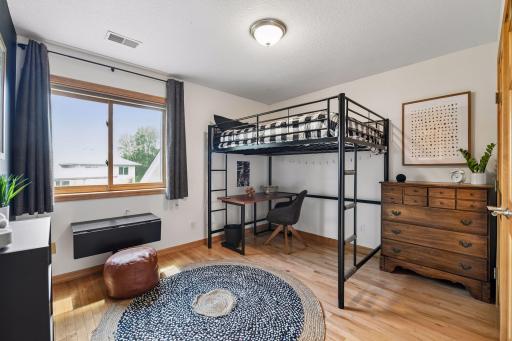 Bedroom 3 in upper level. Spacious rooms with nice closet space.
