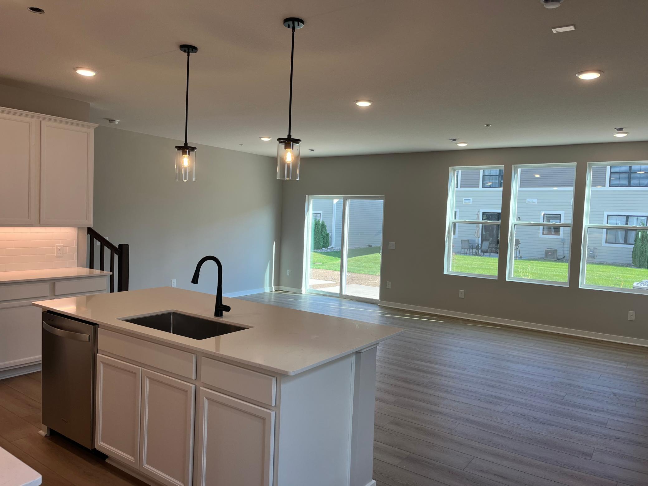 Walk out patio in the back