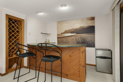 Bar for entertaining off lower-level Family room