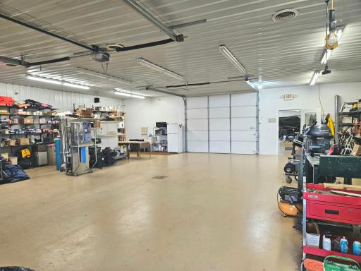 shop area with in floor heating