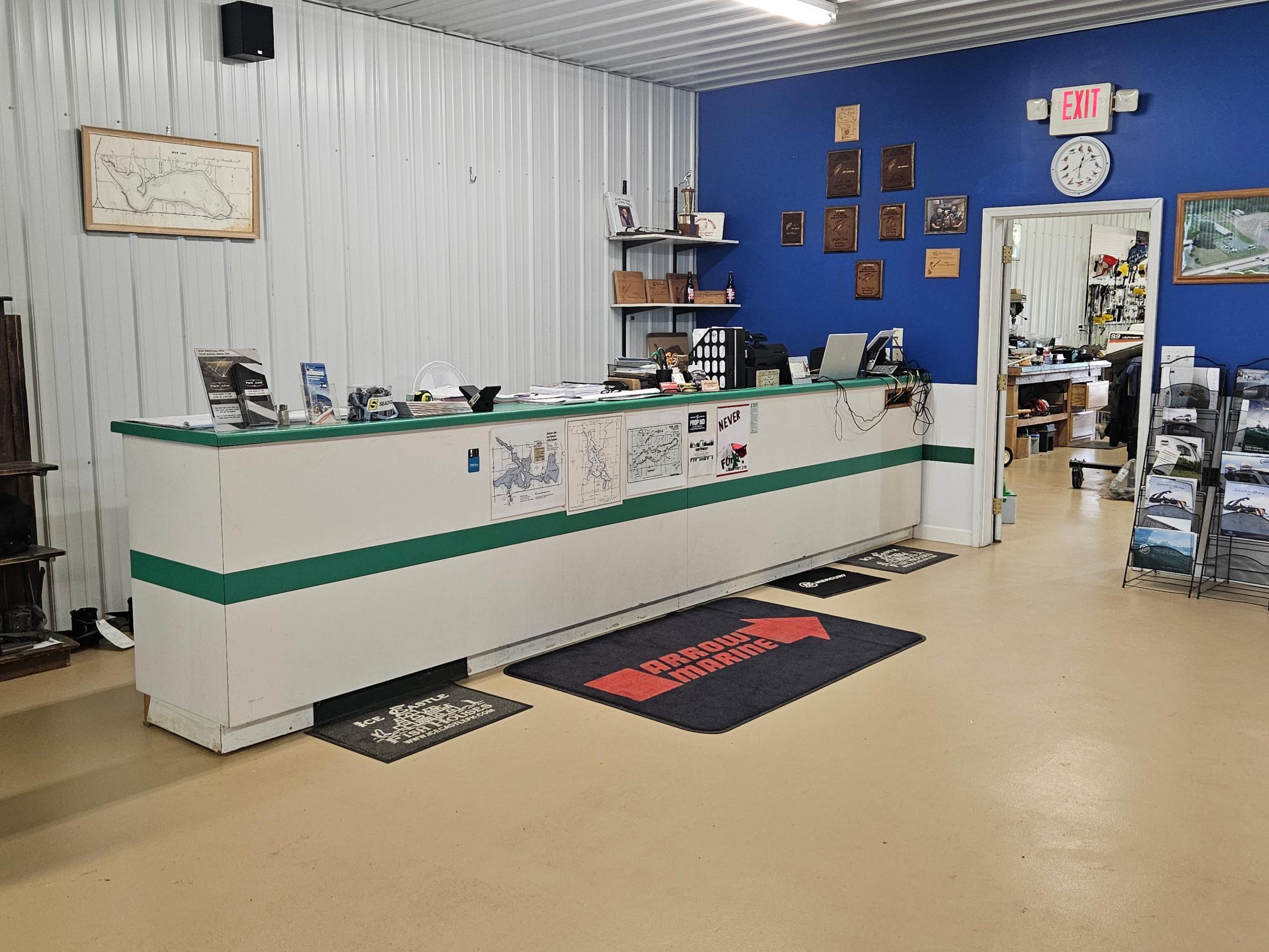 Showroom front desk