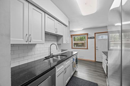 Granite Countertops and subway tile backsplash