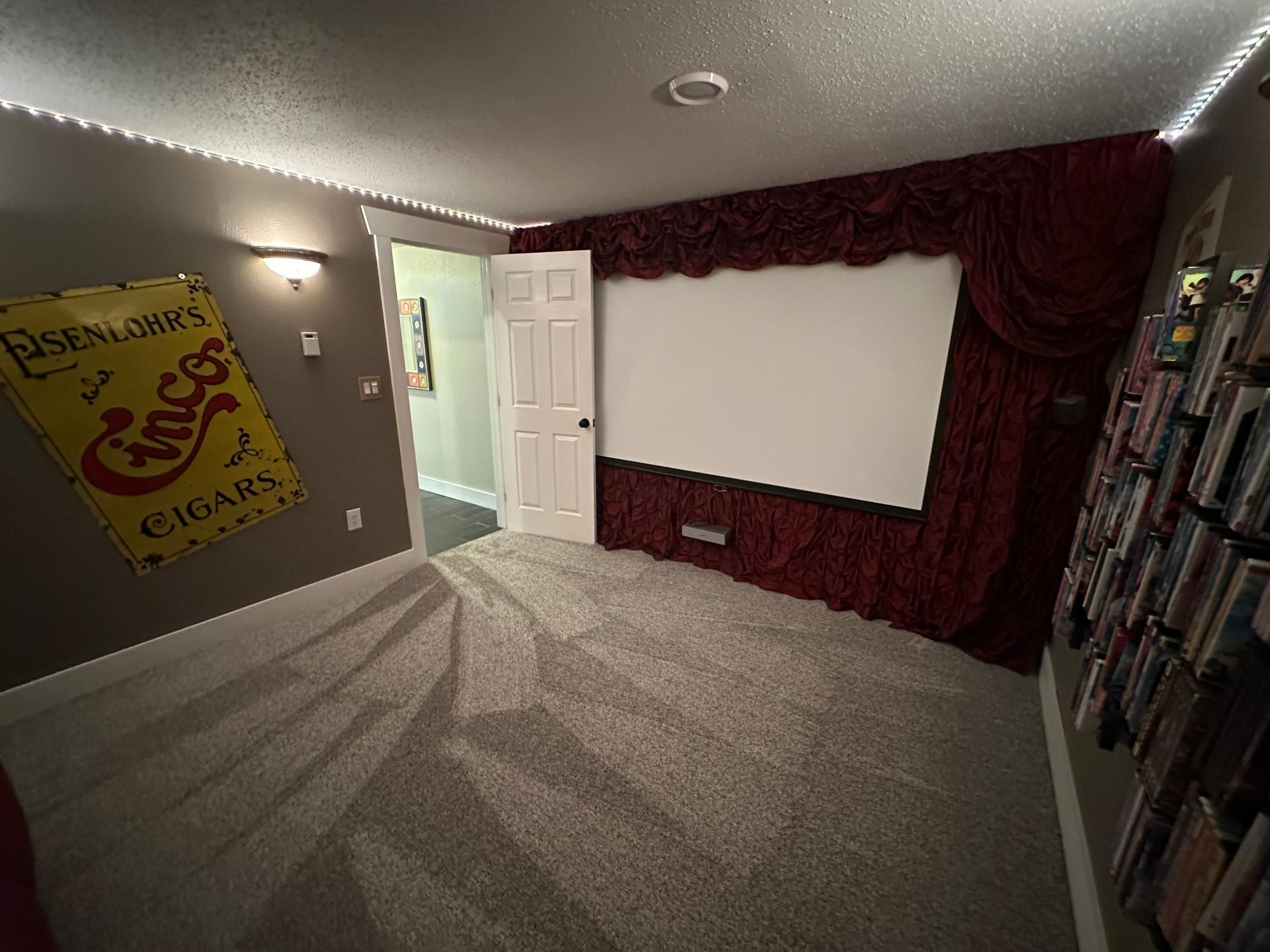 Basement entertainment room