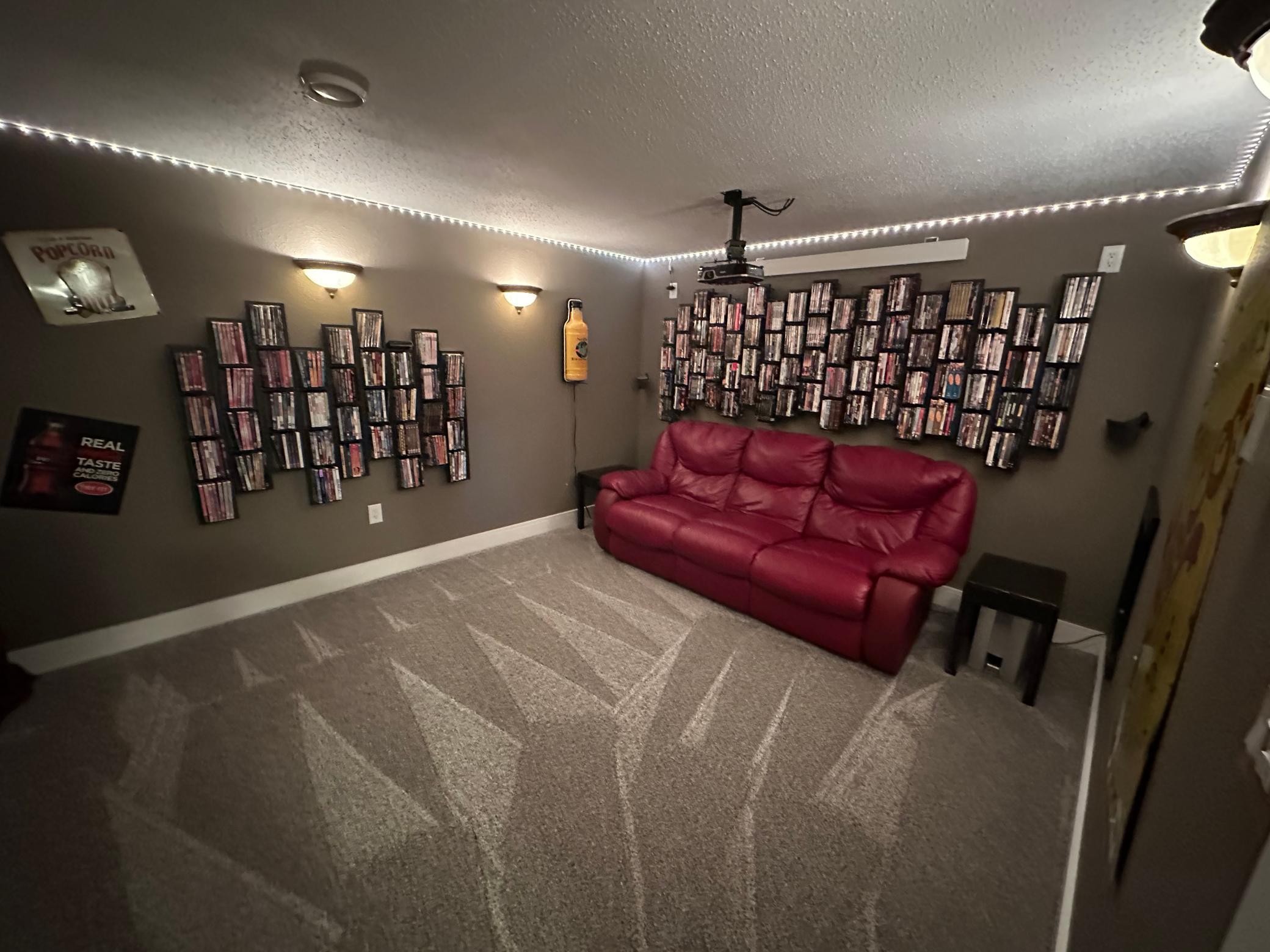 Basement entertainment room