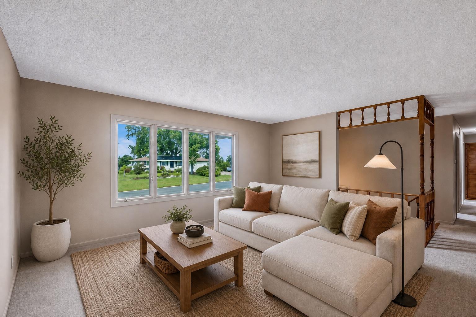 Living Room Virtually Staged