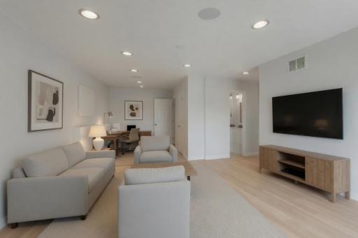Virtually staged celing and furniture