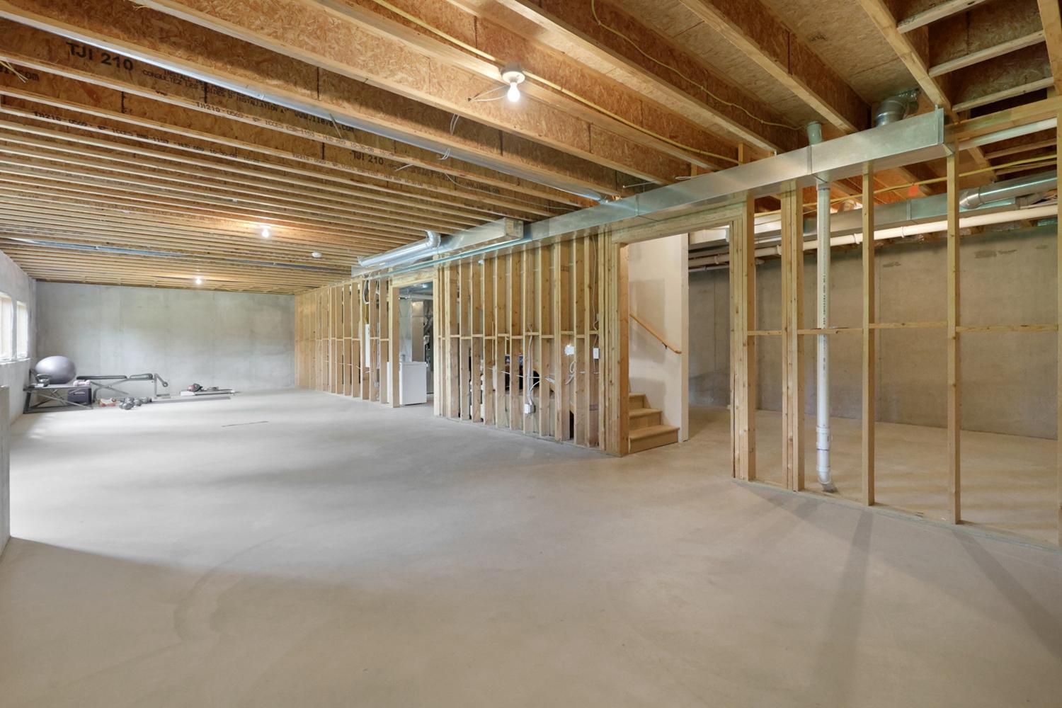 Unfinished basement ready for your creativity!