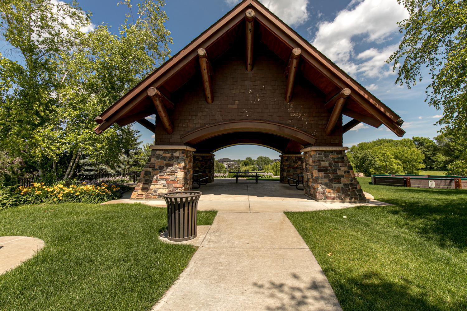 Covered grilling and picnic area.