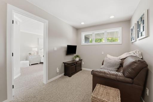 Open loft makes the perfect bonus area for work, play, or relaxation.