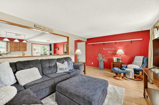 Very bright and open to the kitchen/dining area