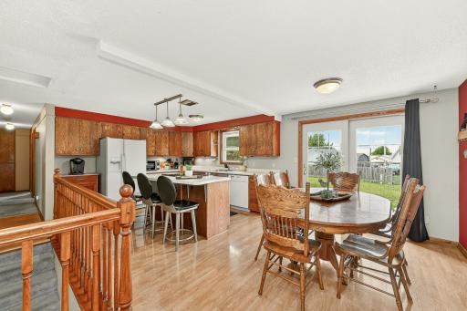 Spacious eat in kitchen with breakfast bar and LVP flooring