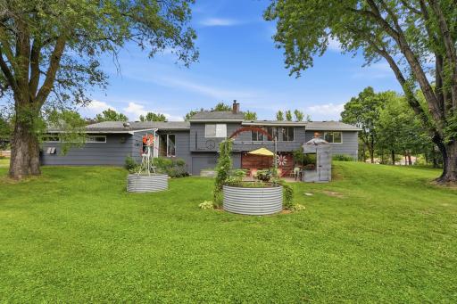Beautiful garden beds create a productive outdoor environment.