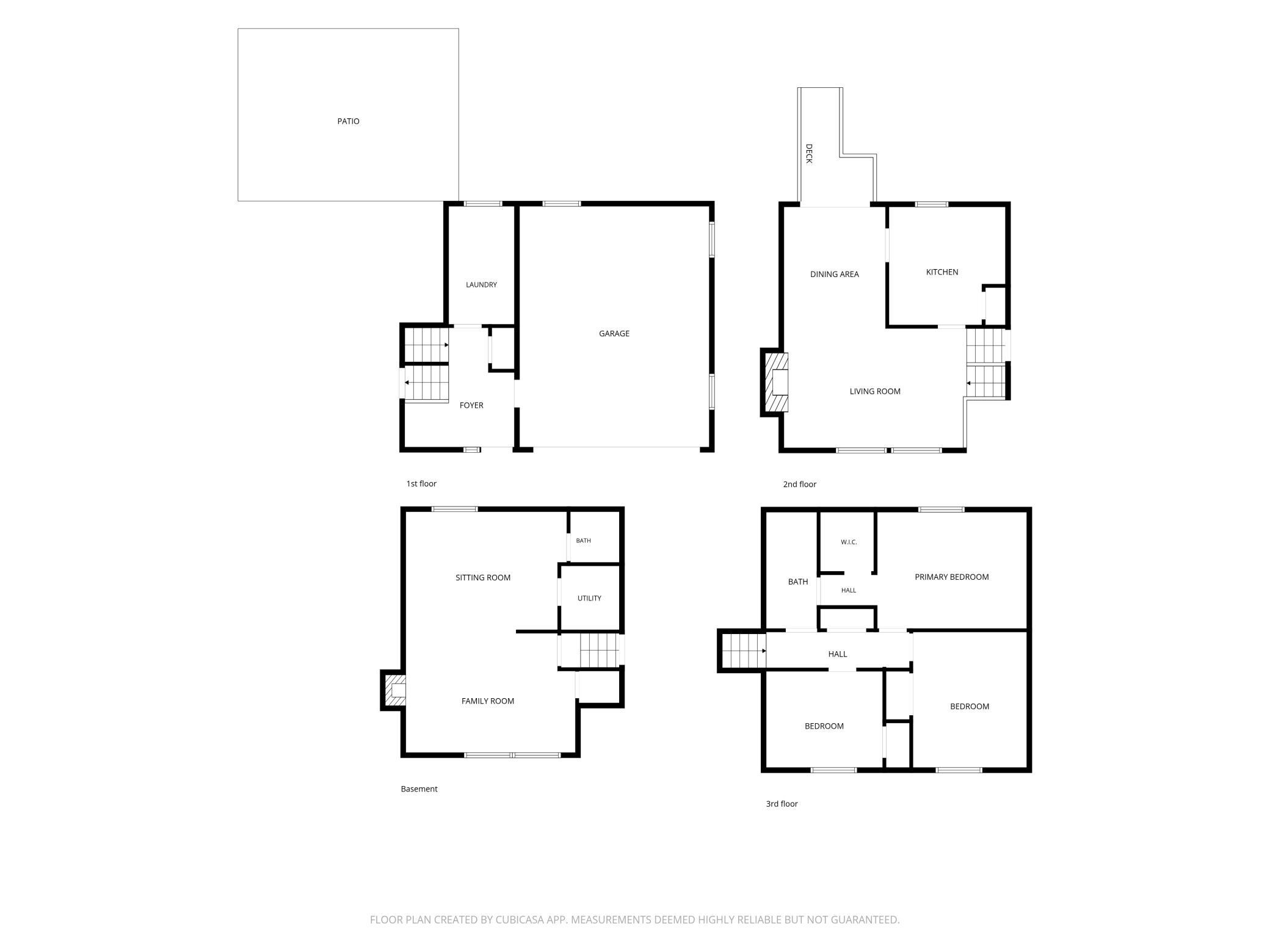 All levels floor plan