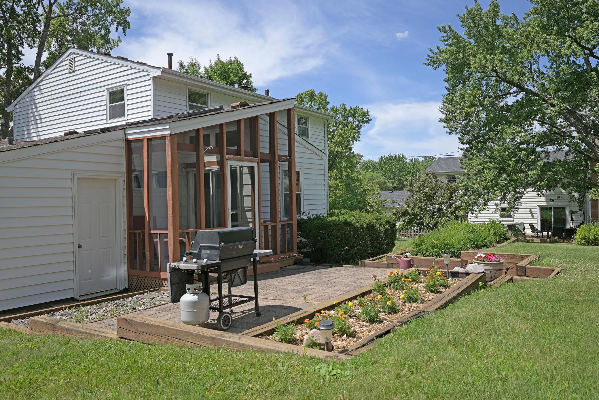 Another view of porch and patio