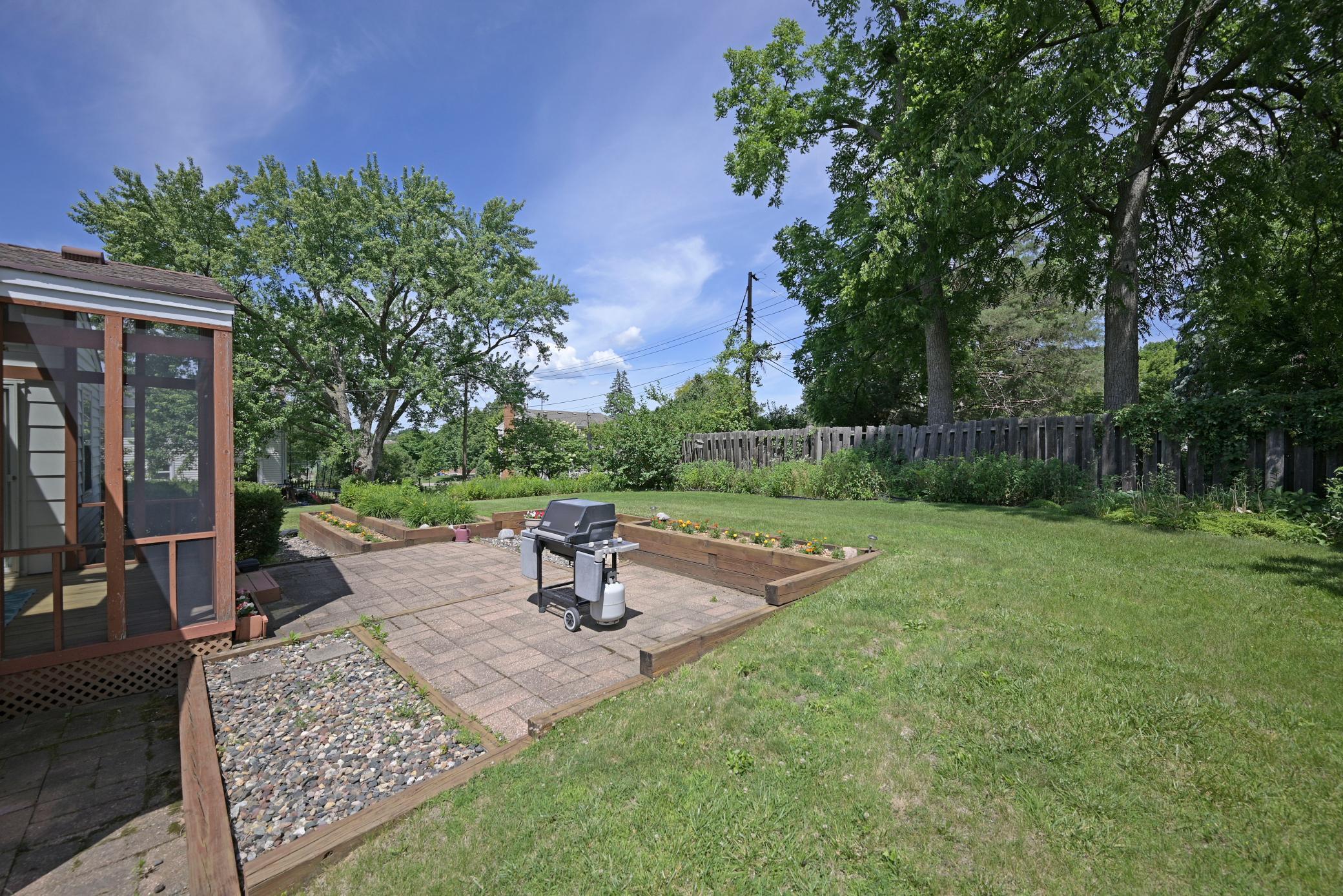 View of patio and grill stays