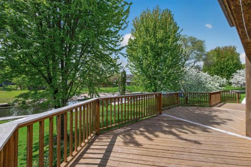 The deck run almost the entire length of the house.