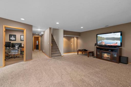 Lower level includes a dedicated office and 4th bedroom and bathroom