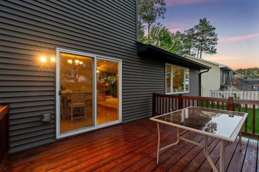 Spacious back deck creates a wonderful outdoor retreat