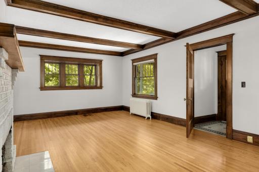 Main floor living room - on the right is the foyer area off front porch leading to the main floor unit