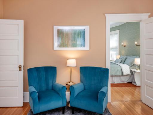 Three bedrooms on the east wing of the home are thoughtfully connected